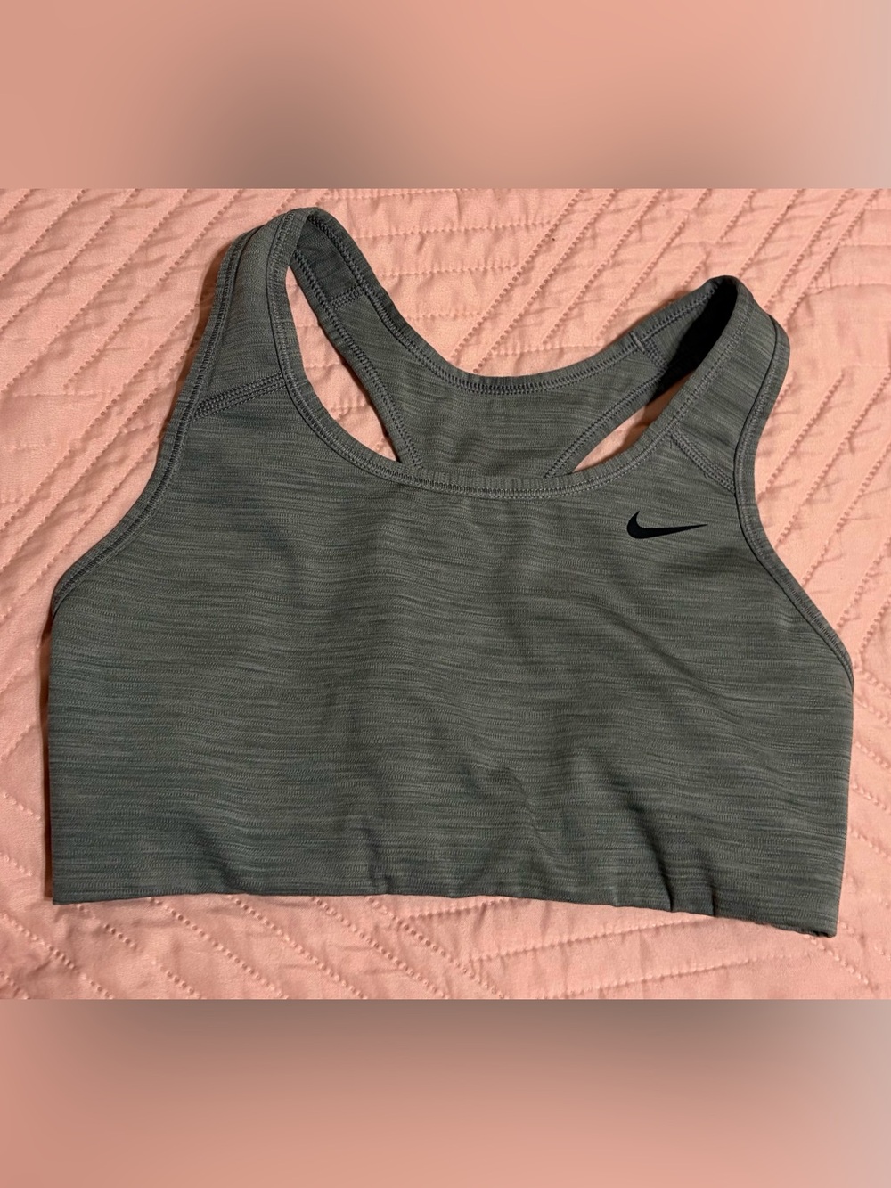 Nike Gray Heather Racerback Sports Bra